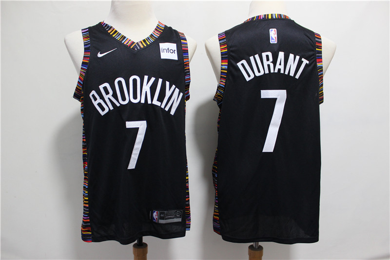 Men Brooklyn Nets 7 Durant black Home Stitched NBA Jersey 3